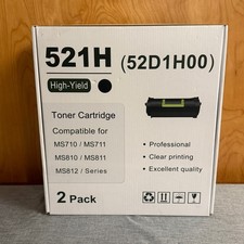 2 Pack 521H 52D1H00 Black Toner for Lexmark MS710 MS711 MS810 MS811 MS812 picture