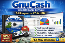 GnuCash Personal Finance Software CD & USB | Budgeting, Accounting | Offline picture
