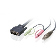 IOGEAR 16ft (5m) Single Link DVI-D USB KVM Cable picture