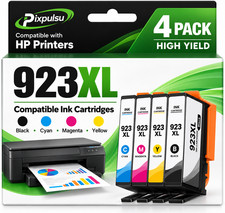 923XL 923e Ink Cartridges Combo 4-Pack for OfficeJet Pro 8120 8130 with Chip picture