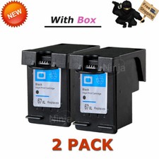 2Pk 67XL Black Ink Cartridge For HP ENVY 6052 6055 6058 6075 Deskjet 2722 2752 picture
