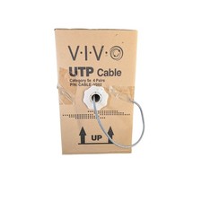 VIVO UTP Cable Category 5e 4 Pairs 24AWG Gray Ethernet Network Wire 400+ft Bulk picture