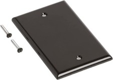 NEW 2-Pack Leviton 85014 1-Gang No Device Blank Plastic Wallplate Color: Brown picture
