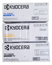 Kyocera TK-5382 TK-5382Y TK-5382C TK-5382K Toner Cartridge Lot of 3 Rough Boxes picture