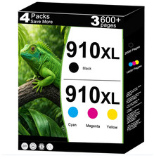 Pack of 4 High-Yield Ink Cartridges 910XL Replacement V21.3.1 Chip picture