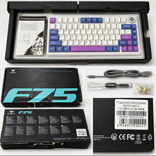 AULA F75 Mechanical Keyboard Bluetooth Wireless Wired Illuminated QWERTY Blue picture