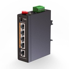 MokerLink 5 Port PoE+ Industrial  4 Ports PoE+ IEEE802.3af, 1 Uplink, 10/100Mbps picture