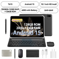 Android 15 WiFi Tablet bundle CASE 10in 20GB+128GB OTG Android Tablets Bluetooth picture