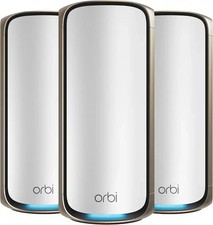 NETGEAR Orbi RBE973S Quad-Band Mesh Wi-Fi 7 System (3-pack) picture