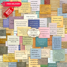 300 PCS Vintage Bible Verse Stickers, Typewriter Style Christian Retro Color picture