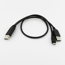 1pc USB 2.0 A Male to USB 2.0 Male and Micro USB Male Plug Connector Cable Cord picture
