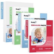 Lot 100-300 Ct Koala 48lb Photo Paper 8.5x11 8x10 11x17 Semi-gloss Inkjet Laser picture