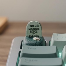 Squidward's Tombstone of Hopes and Dreams Artisan Keycap for SpongeBob Cartoon picture