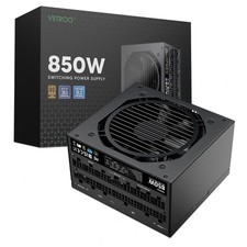 Vetroo 850W Full Modulal Power Supply PCIe 5.1 & ATX 3.1, 80 Plus Gold - Black picture