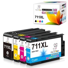 Miss Deer 4 Pack 711Xl Ink Cartridges High Yield Compatible Replacemen picture