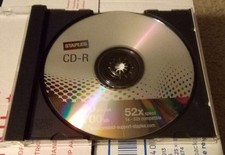 One (1) Staples CD-R 700MB 80Min 52x Speed Blank Recordable Disc w/ Jewel Case picture