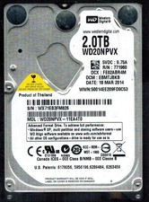 WD20NPVX-11EA4T0 S/N: WX71E DCM: EBMTJBKB WESTERN DIGITAL 2TB THAILAND MAR 2014 picture