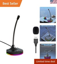 USB Microphone with RGB Lighting – Perfect for Gaming & Streaming picture