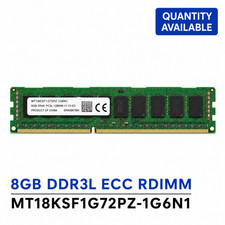 Micron 8GB DDR3L-1600 ECC RDIMM RAM MT18KSF1G72PZ-1G6N1 PC3L-12800R picture