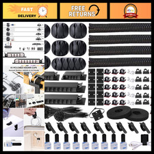 311Pcs Cable Management Organizer Kit - 4 Cable Sleeves, Splitters & Ties picture