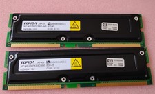 512MB 2x256MB PC800-45 RDRAM ECC RIMM Kit Elpida MC-4R256FKE8D-845 HP 1818-8540 picture