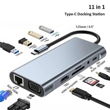 11in1 Type C Hub USB-C To USB 3.0 2.0 HDMI VGA Multi-Hub Dock TF/SD Card Reader picture