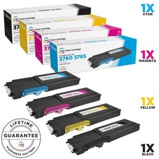 LD 4pk Comp Toner for Dell C3760 C3765 Black Cyan Magenta Yellow C3760dn C3765 picture