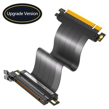 PCIE 4.0 Extension Cable Black 16x Shielded High Speed GPU Riser Cable 180° 20cm picture