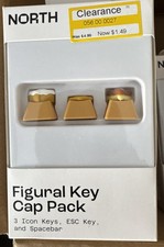 North Figural Key Cap 5 Pack-Keyboard Keycap-Dessert Pie Cinnamon Roll-New picture