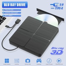 External CD DVD Drive, USB3.0 Blu ray Player Burner Writer for PC Laptop Windows picture