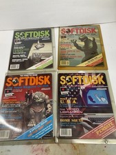 Vintage Apple II Softdisk Magazines Lot  #54 - #57 picture