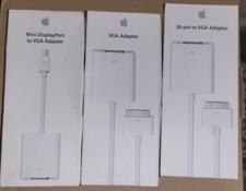 Genuine Apple Mini Display Port to VGA Adapter  lot of 3/ White picture