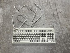 Vintage Micron NMB RT6856TW PS/2 Keyboard Windows 95 Beige Retro PC 121507-002 picture