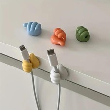 10pcs Thumb-shaped Cable Organizer Storage Clips No-drill Adhesive Hooks Gifts picture