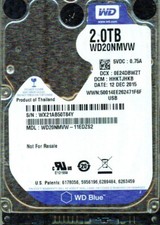 WD20NMVW-11EDZS2,  DCM: HHKTJHKB  WESTERN DIGITAL 2TB, USB 3.0  WX21 DEC 2015 picture