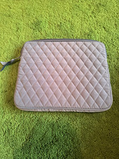 Vera Bradley  Floral Padded Zipper Tablet iPad Case Sleeve Gray Teal picture