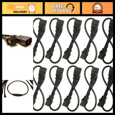 10 Pack 2ft IEC 320 C13 C14 Power Cords, 10A 18AWG AC PDU to CPU Cables picture