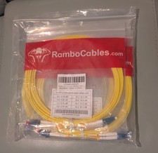 OS2 Single Mode Fiber LC to LC Patch Cables 16ft/5m, 4Pack SM Singlemode Fiber picture