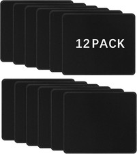 12 Pack Black Mouse pad Bulk with Stitched Edge 12 PCS 12 PCS picture
