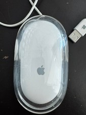 Vintage Apple Pro Mouse M5769 Wired Optical USB White/Clear picture