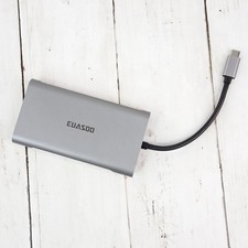 EUASOO 10-in-1 USB-C Hub Adapter ES-HB003C - Space Gray USB 3.0 USB-A HDMI SD Ca picture
