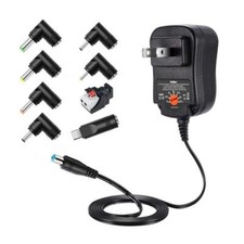 Belker 12W Multi Voltage 3V 4.5V 5V 6V 7.5V 9V 12V Universal AC DC Power...  picture