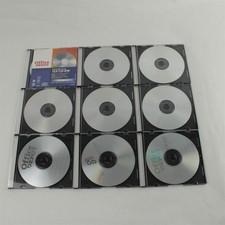 Set of 9 Office Depot CD-RW Discs with Slim Cases 12x New picture