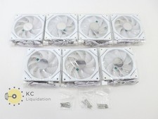 7-Pack ARGB 120mm 4 Pin 1500RPM White PC Cooling Case Fan picture