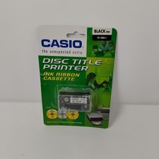 Casio Black Ink Disc Title Printer Ribbon Cassette TR-18BK-S Sealed New picture