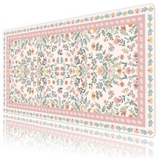 Modern Aesthetic Cute Boho Floral Pink Desk Mat for Keyboard and Mouse Desk Pad picture