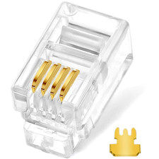 20Pack Telephone Modular Plug RJ9/RJ10/RJ22 4P4C Connector picture