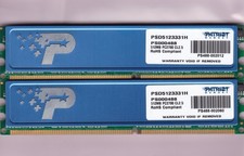 1GB 2x512MB PC2700 PATRIOT PSD5123331H PS000488 DDR-333 Kit DDR1 w/Heat Spreader picture