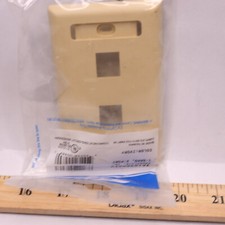 ICC Station ID Faceplate w/ 2 Ports 1 Gang Ivory for EZÂ®/HD Style IC107S02IV  picture
