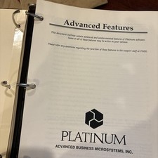 UNUSED PROGRAM REFERENCE KIT FOR  PLATINUM Accounting.  Book. Vintage. Old book picture